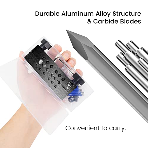 CANALHOUT Split Wire Stripper Kit with 6 Three-Edged Carbide Blades, Portable Stripping, Scrap Copper Wire Cable Recovery, Solid Metal Construction(Black)