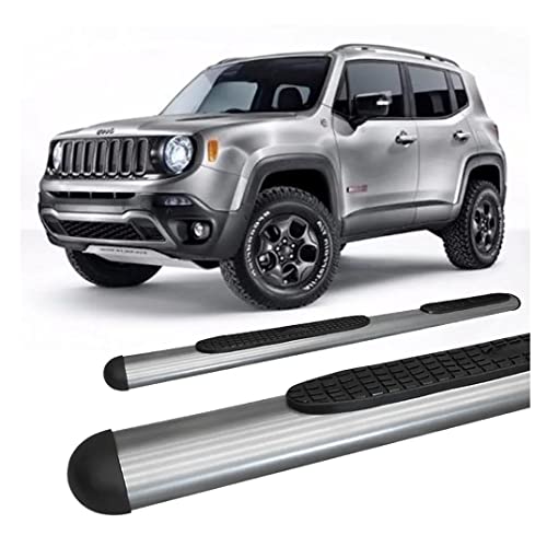 Estribo Lateral compatível com Jeep Renegade Oblongo Oval Grafite