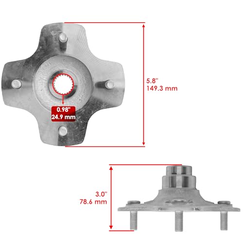 Caltric Rear Left and Right Wheel Hub Compatible with Honda Rancher 420 4x4 2014-2023 / Foreman 500 4x4 2014-2023/42620-HR3-A20, 42610-HR3-A20 by Caltric - Image 2