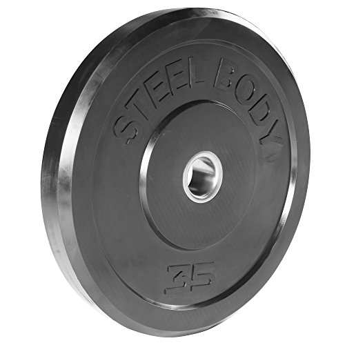 Steelbody Olympic Rubber Bumper Weight Plate - 10 Lb. / 25 Lb. / 35 Lb. / 45 Lb. Workout Weights, 35-Pound #TOP30