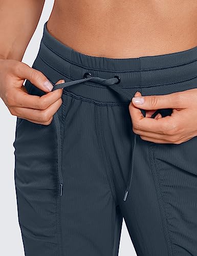 Image of CRZ YOGA Ease Line Joggers 26 inch /28.5 inch /30.5 inch | Casual, Lightweight, Ruched Design, Pockets, for Women