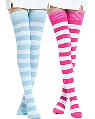 Fuschia/White & Blue/White