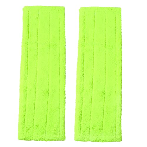 WRITWAA 2Piezas Fregona de Repuesto de Microfibra Verde Almohadillas de Limpieza Eficientes para Compatible con Fregonas para Superficies