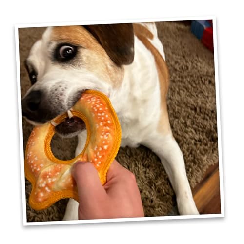 Image of Doggijuana Twisted Pretzel & Pretzel Ring Dog Toy Bundle | 2 Pack, Squeaky | Refillable squeaky plush dog toy + organic calming catnip; eases anxiety, stress & storms; drug-free, hand-harvested