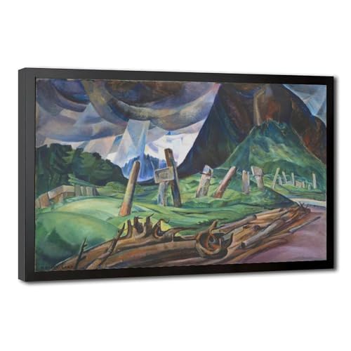 Toile tendue Emily Carr pour habiller un mur de salon ou de bureau vide