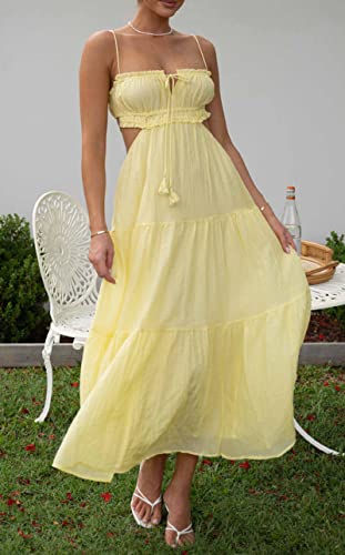 Women Y2k Bodycon Long Dress Spaghetti Strap Low Cut Dress Casual Backless Flowy Maxi Dress Sexy Clubwear3