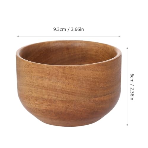 Cuenco de afeitar de madera para generar espuma densa con diseño simple y práctico 3