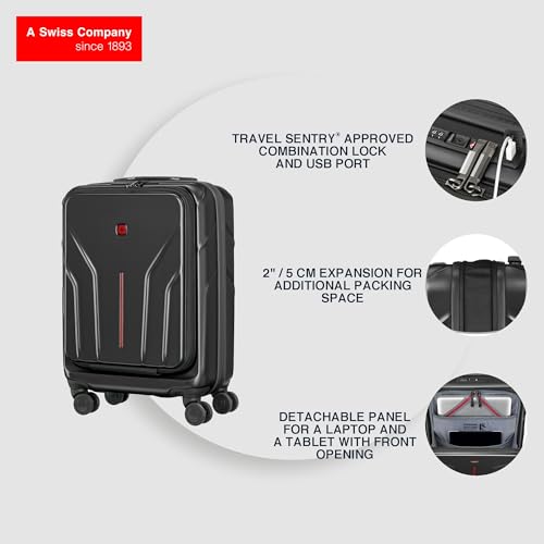 Image of WENGER, Amplix, Hardside Suitcase, Swiss Designed, Travel Luggage Bag for Business & Leisure