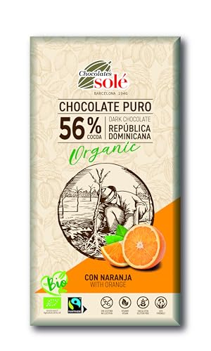 チョコレートソール 有機ダークチョコレート56%オレンジ 100g 【フェアトレード】【オーガニックオレンジ】【乳化剤不使用】