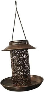 VILLCASE 1pc Outdoor Bird Feeder Bird Feeder Hanging Lantern Decorative Window Bird Feeder Garden Bird Feeder Small Bird Feeders Vintage Decor Bird Feeder Container Pet Bird Feeder Brown