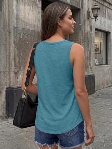 Image of AUTOMET Women's Square Neck Tank Top | Soft Lightweight Sleeveless Shirt, Loose Fit Flowy Summer Basic for Layering, Casual & Workout