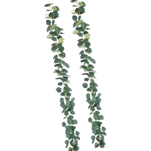Guirlande d'eucalyptus artificiels illuminés LED 1,8 m décoration premium