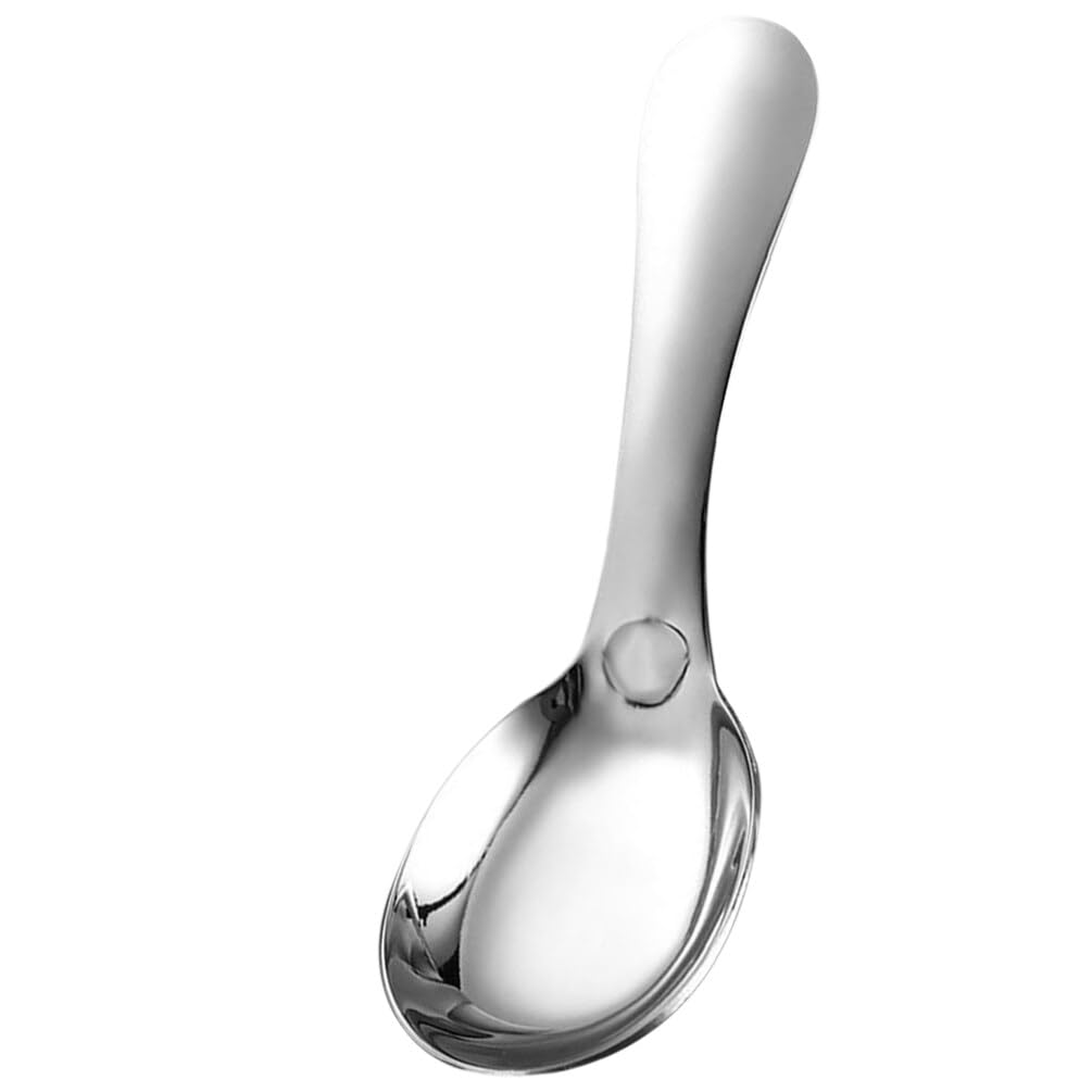 ibasenice Stainless Steel Spoon Kids Spoons Hooks for Hanging Soup Spoons Stainless Steel Guinea Pig Toys Spoons Coffee Spoons Serving Spoons Large Food Spoon Child Concentrate