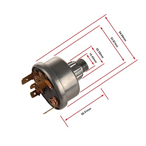 Midiya Lucas 34228, Lucas 35670, Durite 0-351-06, Guard Ign1 3107556R92, K203992 Ignition Switch With 2 Keys For Lucas, David Brown,Backhoe Loader,Massey Ferguson John Deere Universal Car, Tracto #TOP6