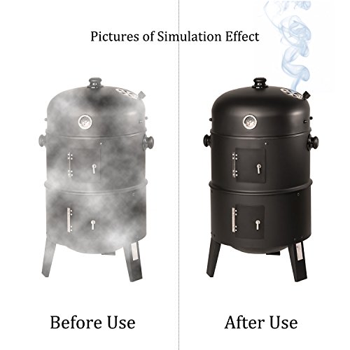 BBQ Smoke Seal Strip/Self Stick Leak Proof Smoker Gasket/Oven Door Seal Hopper Lid Sealing Strip/Smoke Keeping Strip/Heat Resistant Grill Gasket (8.2ft,1/2'',1/8'',2 Pack) (Black)