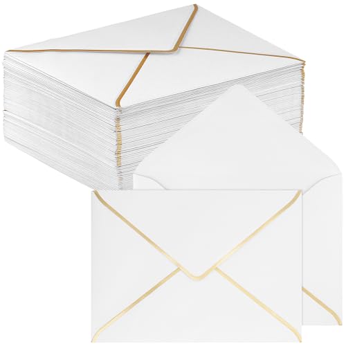 Enveloppes invitation A7 opaques avec bord doré pour protéger vos envois