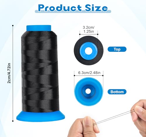 Hilo de Coser Resistente Negro 1640 Yardas miniatura 2