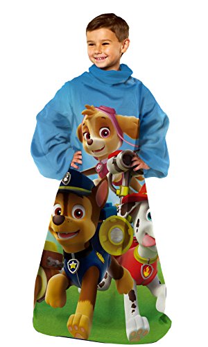 Nickelodeon's Paw Patrol, "Race to the Rescue" Youth Comfy Throw Blanket with Sleeves