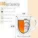 BTaT- Double Walled Glass Coffee Mugs, 16 oz, Set of 4, Glass Coffee Cups with Handle, Insulated Clear Coffee Mug for Hot and Cold Beverages, Cappuccino, Latte, Tea, Americano, Microwave Safe
