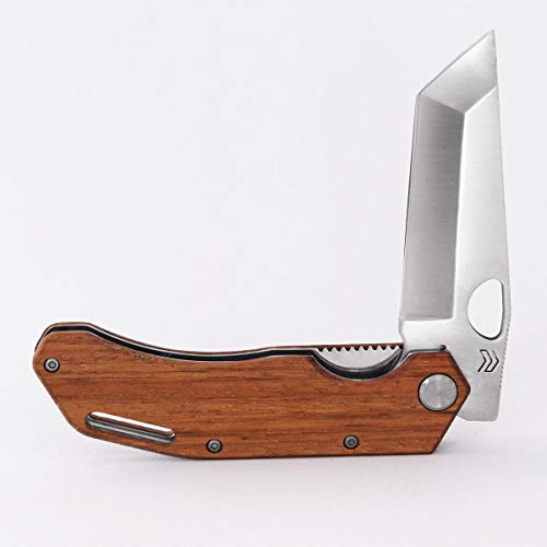 Canivete Cimo Brown Horse Tanto Inox Cabo Madeira com Clip