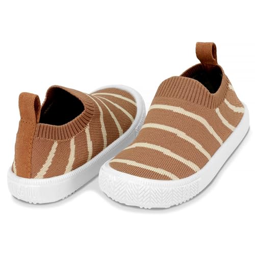 Image of JAN & JUL Slip-on Knit Shoes, Machine Washable and Lightweight Sneakers for Toddler Boys and Girls
