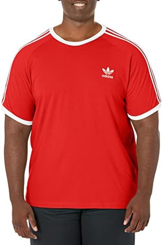 adidas Originals Men's Adicolor 3-Stripes Tee, Red, 13" Neck