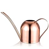 Xionghonglong Retro latón Regadera,Acero Inoxidable Regadera,Vintage Plant Regadera,Botella de la Mano Equipos de riego,Regadera,Plant Regadera,Pequeña Regadera para Casa Plantar Bonsai (Oro Rosado)