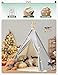 besrey 2 in 1 Teepee Tent for Kids with Mat, Kids Tents Indoor with Light, Large Kids Tipi Tent with 2 Sided Design, Christmas Tent for Kids, Kids Teepee Tent for Boys Girls, Toddler Reading Tent