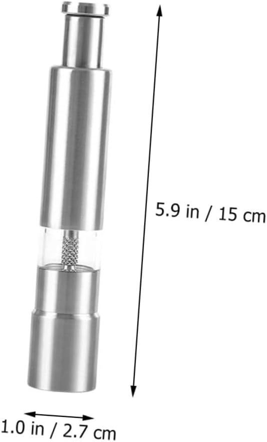 COLLBATH Manual Pepper Mill Compact Stainless Steel Pepper Grinder Hand Crank for Kitchen Cooking Bbq Picnics Parties Easy to Clean Efficient Shaker