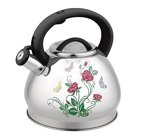 Bouilloire 3l sifflet thé en acier inoxydable pour plaque de cuisson cuisine