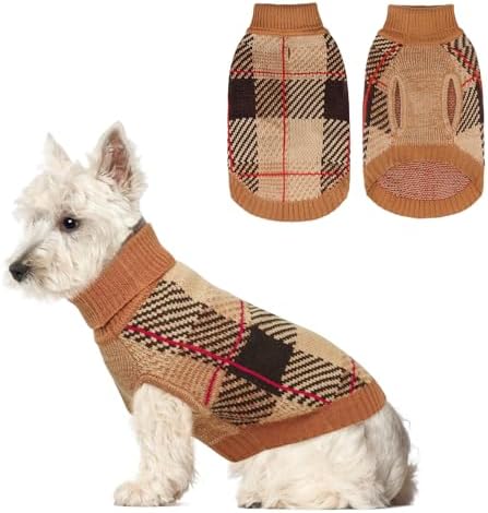 Pet Burberry Dog Jumper Furberry Checkered Sweater Dog Clothing
