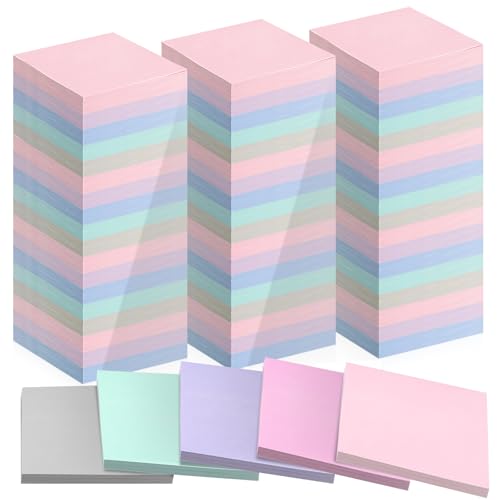 Image of Fainne 120 Pack Sticky Notes Bulk 3x3 Multicolor Self Stick,Cute Color