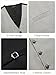 HISDERN Men's Suit Vest Gray Vintage Tuxedo Vests for Men Business Formal Grey Dress Vest Prom Waistcoat with 3 Pocket
