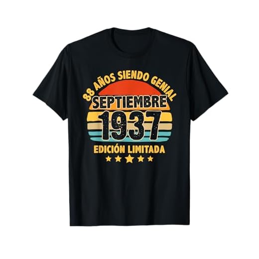 Septiembre 1937 88 Años Hombre Cumpleaños Septiembre 1937 Camiseta