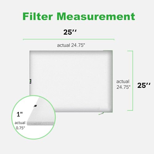 Reair 25x25x1 Extra Replacement Filter without Frame, Washable and Reusable Air Filter 25x25x1 for AC HVAC Furnace, MERV 8 Air Filters Machine Washable, AC Furnace Air Filter without Frame - image 6