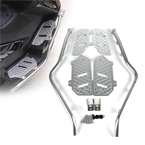 �ɓK������TMAX 560 2022 2023 2024 2025 TMAX560 �p�t�b�g�{�[�h �t�b�g�y�_�� �N���b�V���o�[ �t���[���v���e�N�^�[ �t�b�g�{�[�h �t�B�[�g �y�O �A�N�Z�T���[ �o�C�N�p�X�e�b�v(Silver)