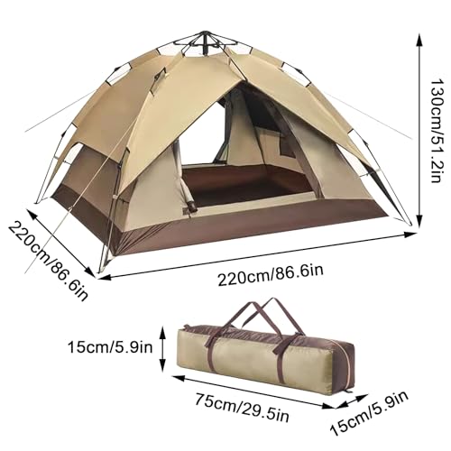Carpa de camping automática plegable para 3-4 personas miniatura 2