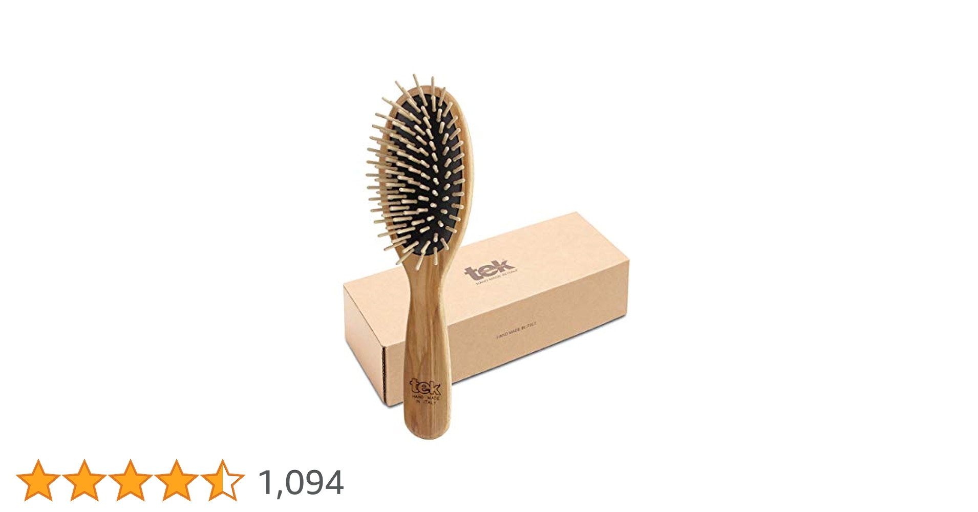 Amazon | Tek オーバルグランデ ナチュラル ヘアブラシ | TEK