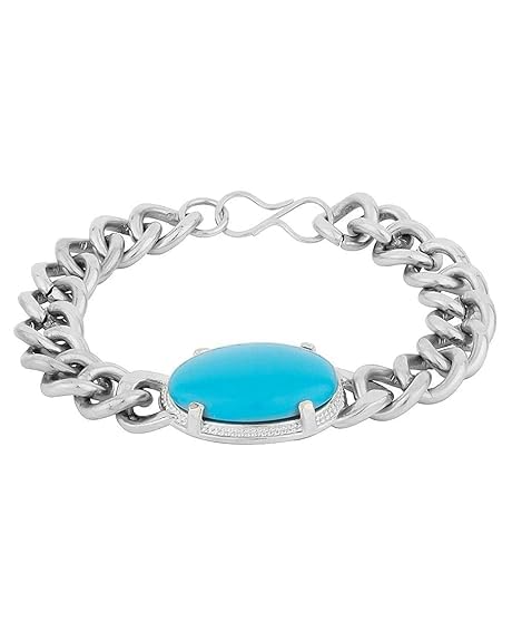 ALI SHIPPING Men's Turquoise Bracelet – Stylish and Trendy Bollywood Fashion Jewelry – Durable and Adjustable Wristband-picture-11