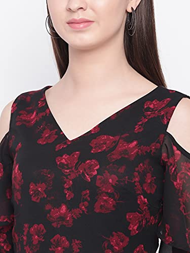 Image of Rare Women's Polyester Fit and Flare Maxi Casual Dress