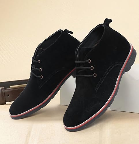 Image of ARAMISH Men's Suede Leather Lace-Up Formal Ankle Chukka Boots