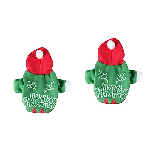 Pull à capuche pour chien et chat : le cadeau idéal avec tenue de Noël 2 pièces