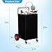 30 Gallon Fuel Caddy with Manual Pump,Portable Gasoline & Diesel Transfer Tank Heavy Duty Tank Gas with 4-Wheel for Cars,Boats