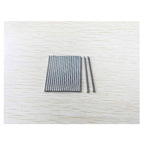 Generic LHNK_PVCS_3520 40Pcs 35Mm Long 2Mm Diameter Silver Tone Stainless Steel Round Shafts cover