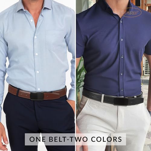 JASGOOD Men's Belt Leather Reversible Belt for Men 1.3" Mens Dress Belt For Presents Casual Golf Dress Pants Shirts4