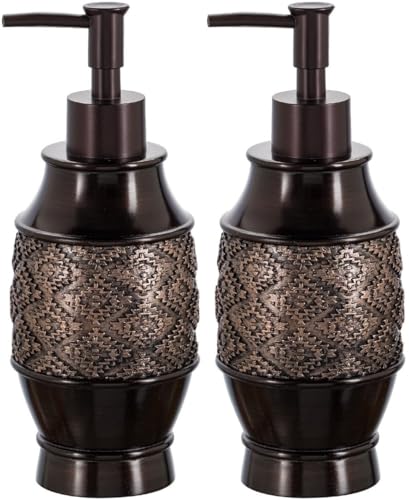 Creative Scents Dublin Brown Bathroom Soap Dispenser Set of 2