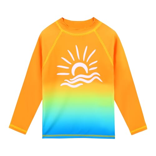 Image of TFJH E Girls & Boys Long Sleeve Rashgurad Swimsuit UPF 50+ Kids Swimwear Sunsuits
