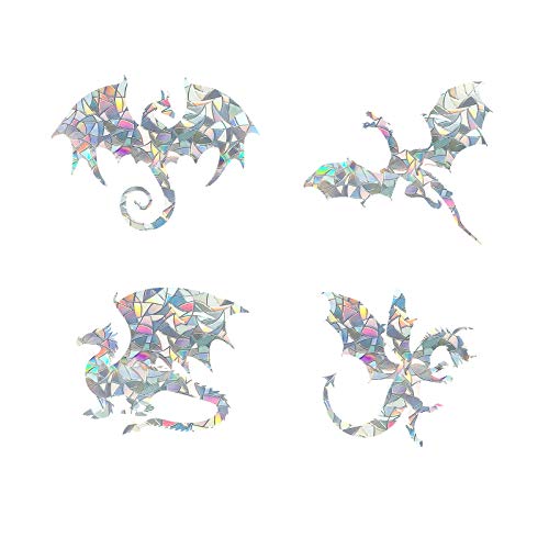 Dragon Static Window Clings Anti Collision Window Decals For Bird Strikes, Glass Alert Stickers, Stop Birds Flying Into Windows, Set Of 16 #TOP9