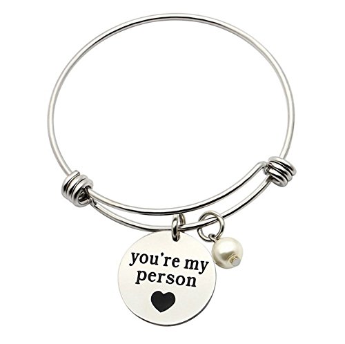 Image of Mainbead You Are My Person Bracelet Pearl Bracelet Gifts For Girlfriend Best Friend Valentine Day Jewelry