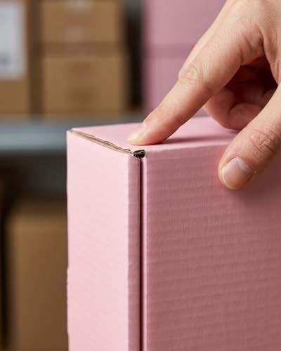 Image of Cardboard Boxes,15 Pack Shipping Boxes 6x6x2 Recyclable Mailing Boxes Colored Corrugated Cardboard Box Small Storage Boxes for Shipping, Mailing, Gifts Packaging (Light Pink)